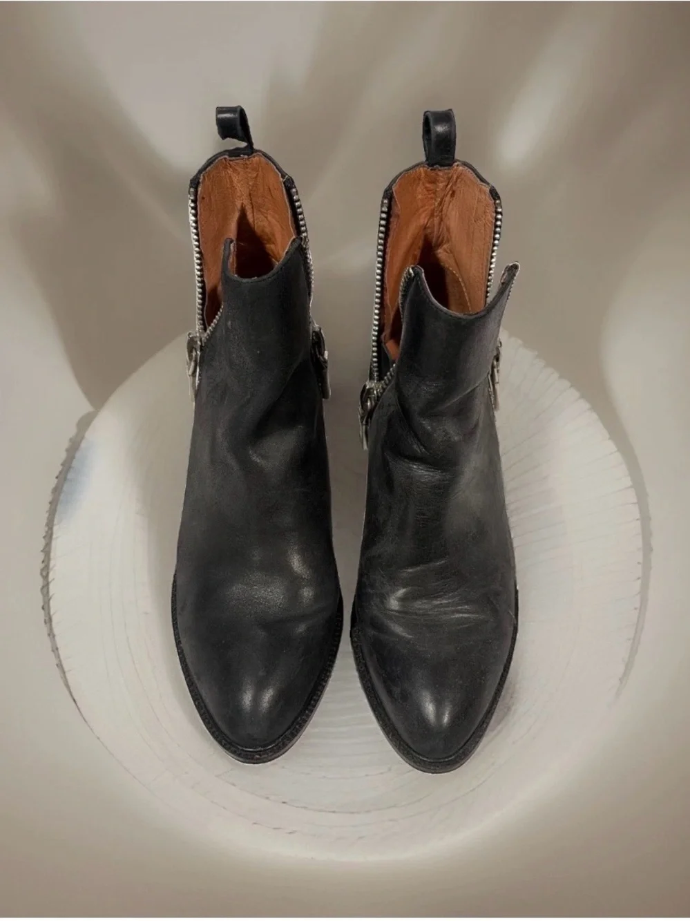 Jeffrey Campbell Boone Cage Heel Booties Size 7